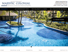 Tablet Screenshot of majesticcolonialresort.com